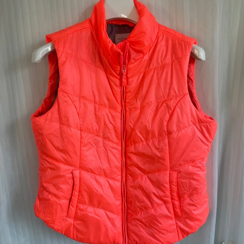 Aeropostale Ultralight Dayglo Orange Vest, Women's XL - Picture 1 of 7